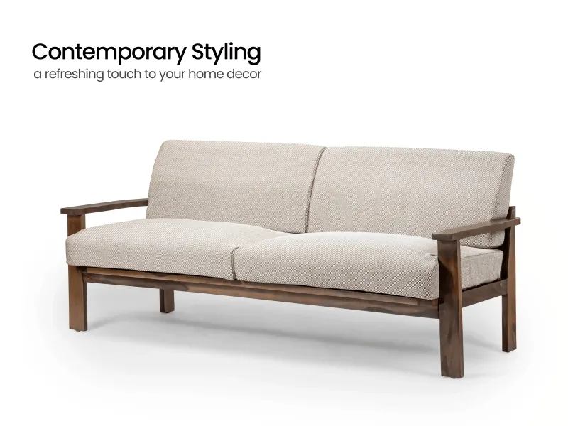 Athena Wooden Sofa   3 Seater